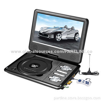 Portable DVD Player with 9-inch TFT LCD Panel, 16:9 or 4:3 Aspect Ratio/ATV/Games/USB/SD Functions
